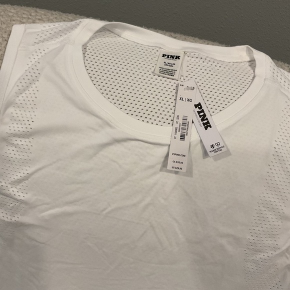 PINK Victoria's Secret White Muscle Tee - Picture 2 of 3
